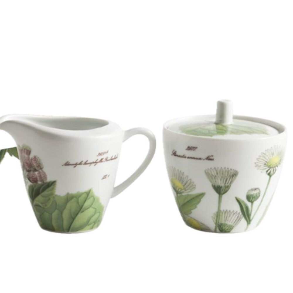 2pc Porcelain Arcadia Creamer and Sugar Bowl Set - Rosanna